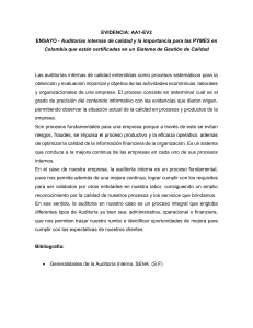 Auditorías Internas de Calidad en PYMES Colombianas
