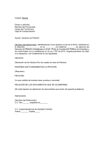 Formulario Derecho de Petición Colombia - Plantilla