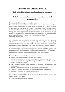 Evaluación del Desempeño: Gestión del Capital Humano