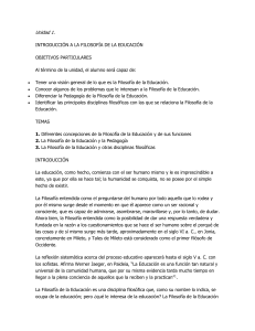Filosofía de la Educación: Introducción y Conceptos Clave