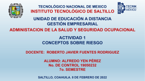 Conceptos de Riesgo en Salud y Seguridad Ocupacional
