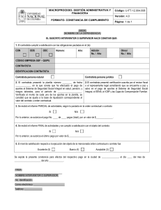Constancia de Cumplimiento: Formulario de Gestión Administrativa