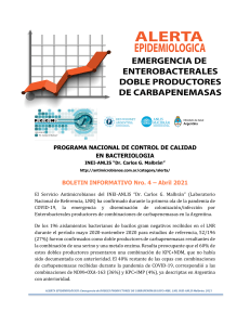 Emergencia de Carbapenemasas: Boletín Informativo en Argentina
