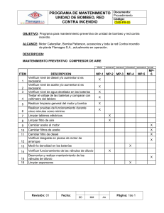 Procedimiento de Mantenimiento de Bomba y Sistema Contra Incendios