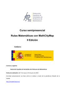 Rutas matematicas con MathCityMap 2022