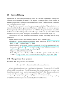 Spectral Theory Lecture Notes