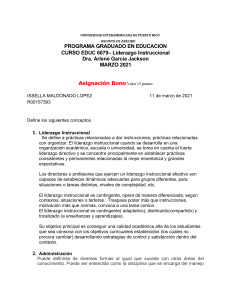 Liderazgo Instruccional: Definiciones y Conceptos Clave