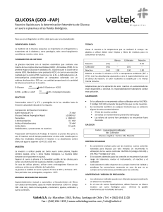 Reactivo de Glucosa (GOD-PAP): Información y Uso