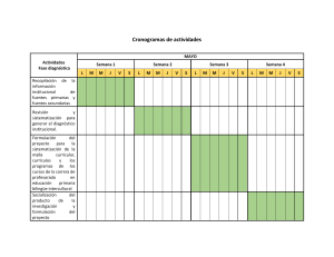 Cronograma de Actividades - Profesorado Bilingüe Intercultural