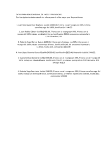 Datos para Cálculo de Nómina y Provisiones