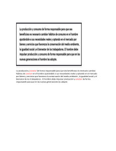 Producción y Consumo Responsable: Hábitos Sostenibles