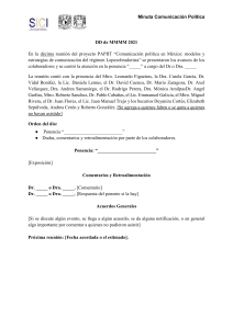 Acta Reunión Comunicación Política - Proyecto México