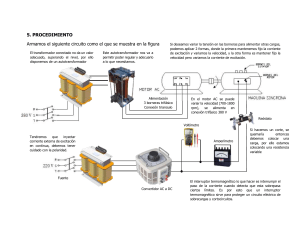Circuito Eléctrico con Motor AC y Autotransformador