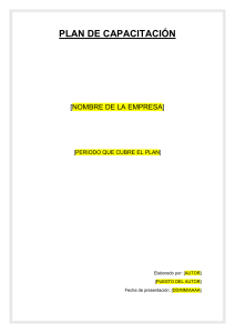 Plan de Capacitación en Recursos Humanos