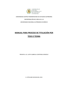 Manual Titulación Tesis/Tesina UNICEPES