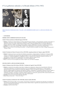 6º Los gobiernos radicales y la Década Infame (1916-1943)   Instituto Cultural David Viñas