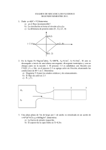 Examen Mecánica de Fluidos II - Segundo Semestre 2011