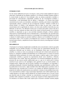 Ensayo sobre la Ciencia: Definiciones, Teorías y Evolución