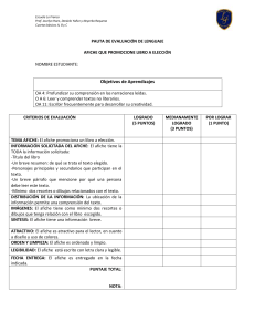 Pauta de Evaluación: Afiche Promocional de Libro - 4to Básico