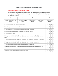 Escala de Apoyo Social de Duke: Evaluación