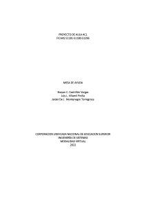 Proyecto Mesa de Ayuda: Ingeniería de Sistemas