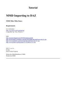 MMD to DAZ: Import Miku Miku Dance Models & Motions