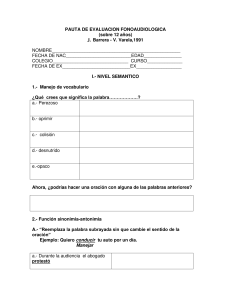 Pauta Evaluación Fonoaudiológica +12 años