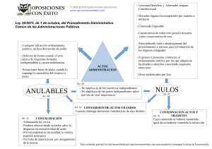 Actos Administrativos: Nulidad, Anulabilidad (Ley 39/2015)