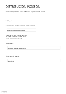Cuestionario Distribución Poisson: Problemas de Probabilidad