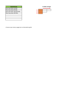 Filtros Pasa Altos: 42, 85, 102/105, 204 MHz