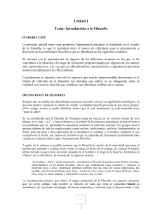 Introducción a la Filosofía: Definiciones y Métodos