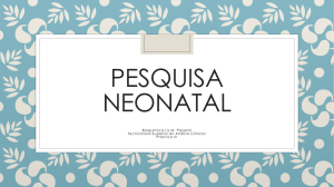 Pesquisa Neonatal: Bioquímica y Errores del Metabolismo
