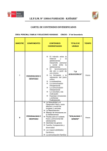 Plan de Estudios Persona, Familia y Relaciones Humanas Secundaria