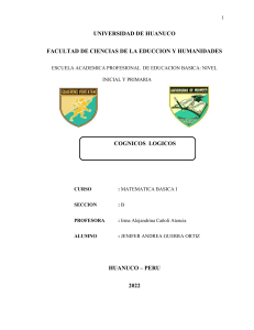 Tarea de Matemática Básica I - Universidad de Huánuco