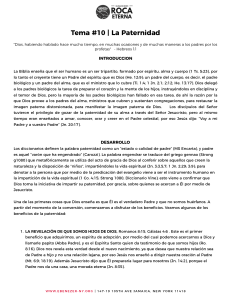 La Paternidad: Estudio Bíblico sobre la Paternidad de Dios