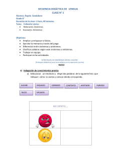 Secuencia Didáctica: Sinónimos y Antónimos - 6° Grado