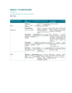 Planificación Taller de Teatro: Guía y Ejemplos