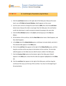 PowerPoint Tutorial: Scrolling with the Mouse