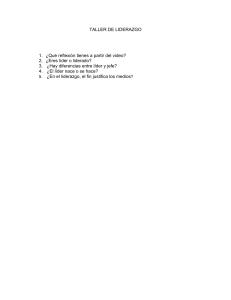 Taller de Liderazgo: Reflexiones y Preguntas Clave