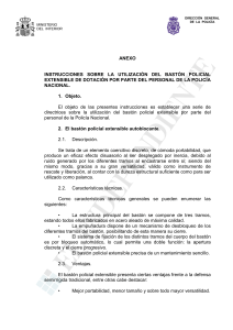 Instrucciones Uso Bastón Policial Extensible - Policía Nacional