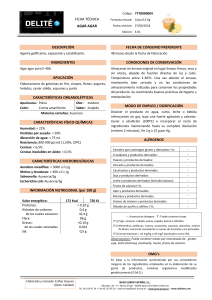 Ficha Técnica Agar Agar: Características y Uso