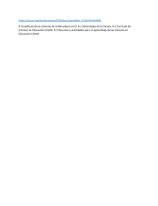 Enseñanza de Ciencias Naturales en Educación Infantil