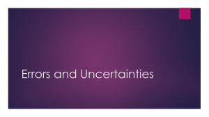 Errors and Uncertainties in Measurement: A Physics Guide