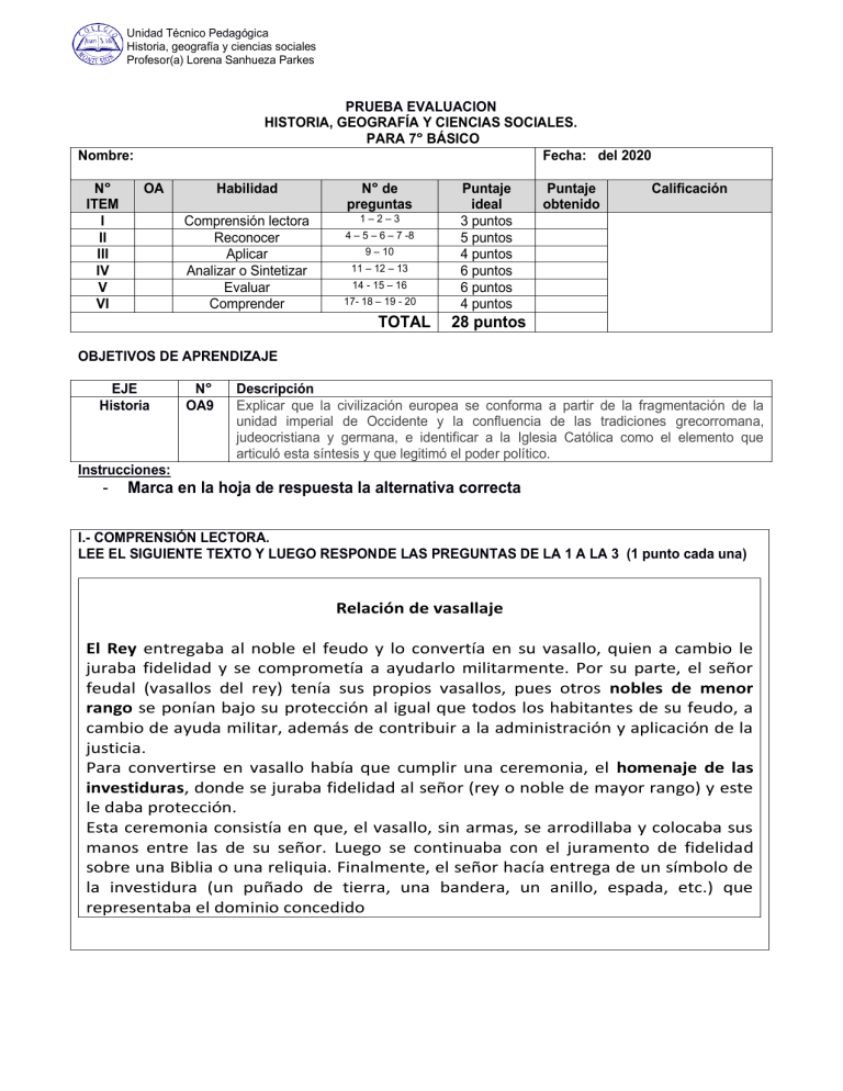 Prueba.historia.7mo. BASICO