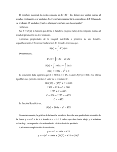 Beneficio Marginal: Ejercicio Resuelto de Cálculo