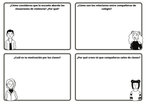 Cuestionario sobre la experiencia escolar de los estudiantes