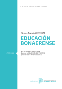 Plan de Trabajo Educación Bonaerense 2022-2023