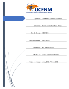 Control Interno: Ensayo de Contabilidad Gerencial