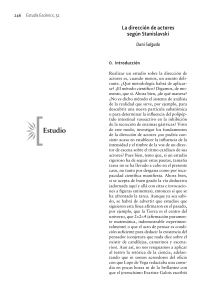 El Sistema de Stanislavski: Una Teoría de la Dirección de Actores