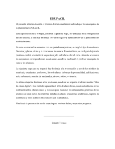 Informe Implementación Plataforma EDUFACIL